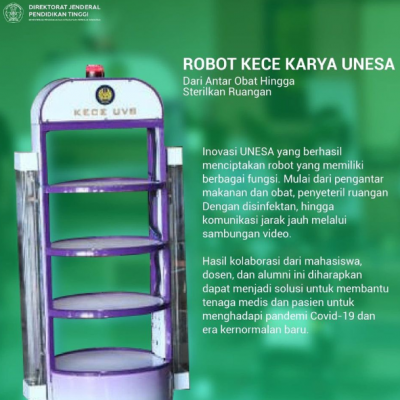 UNESA dengan robot KECE Gen 3 : Fokus keamanan robot dan data pasien – Coming Soon